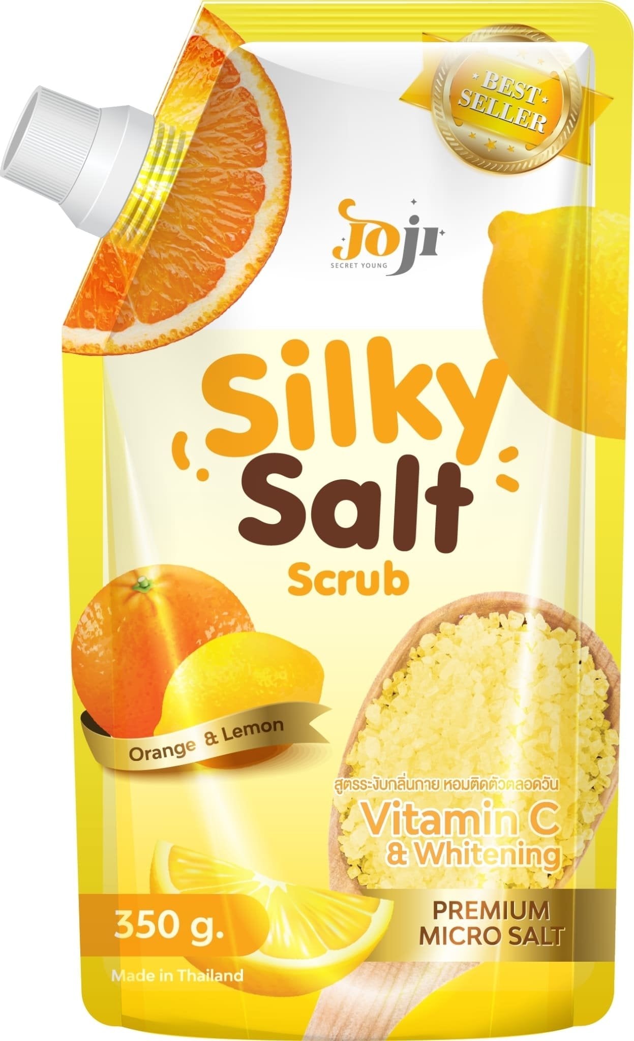 Joji Secret Young Silky Salt Scrub Orange & Lemon – Brightening & Refreshing Body Scrub