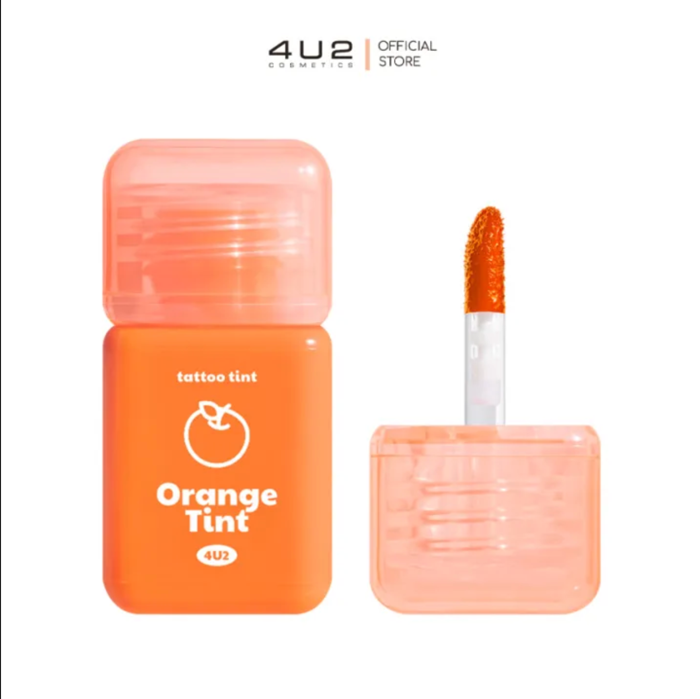 4U2 Tattoo Tint Lip Tint – #02 Orange Tint | Long-Lasting Strong Color Liquid Lip Tint
