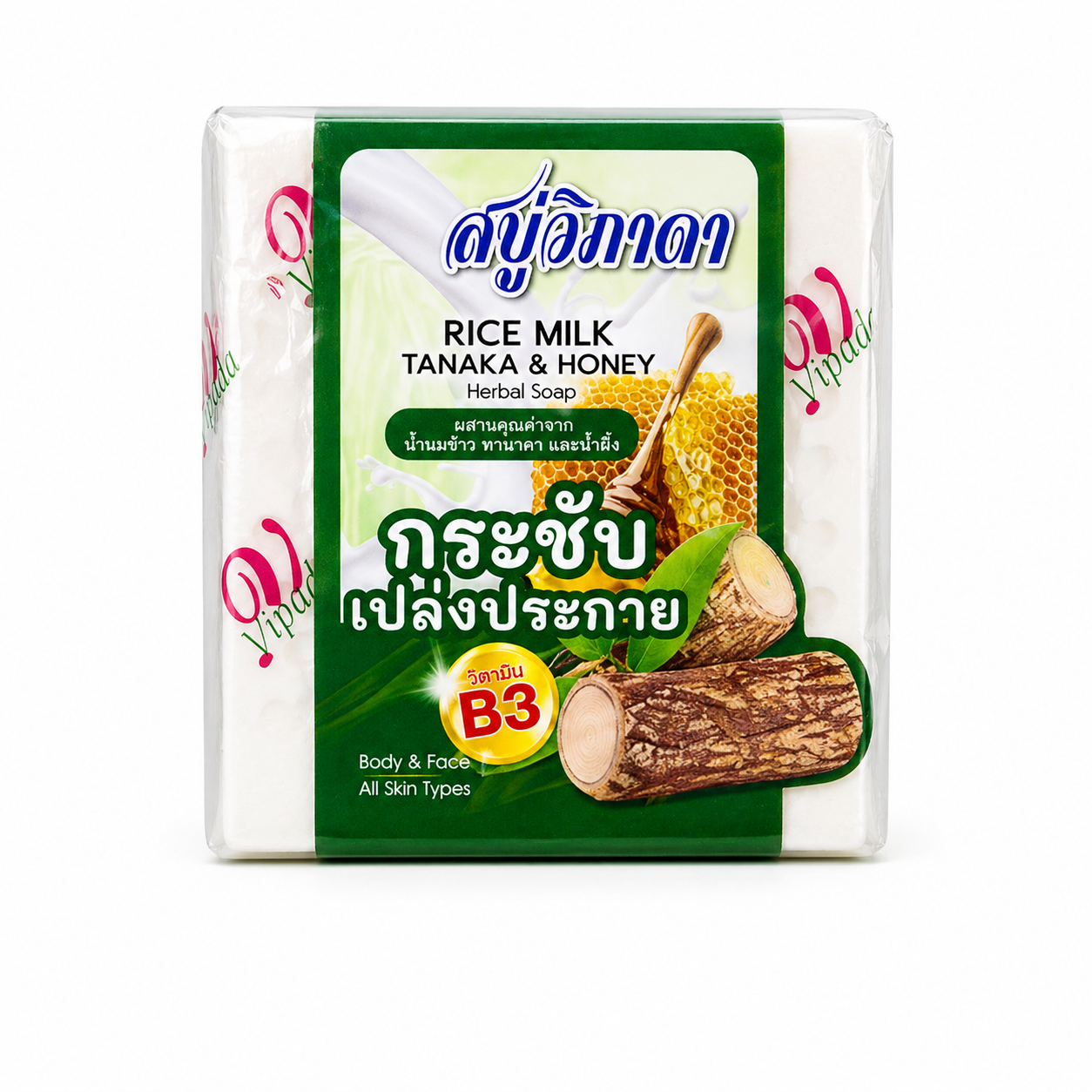 Rice Milk Tanaka & Honey Herbal Soap (Vitamin B3)
