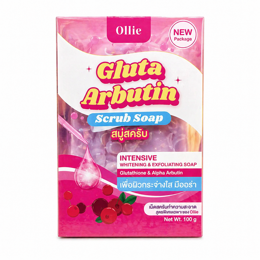 Ollie Gluta Arbutin Scrub Soap