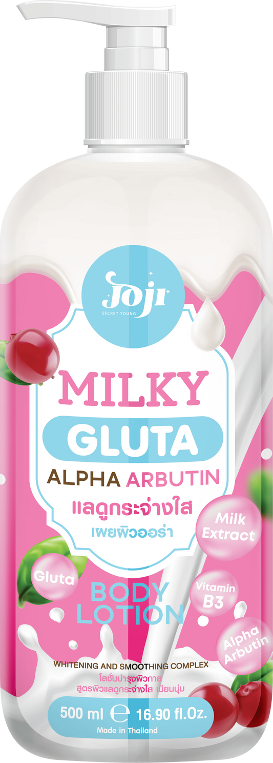 Joji Secret Young Milky Gluta Alpha Arbutin Body Lotion – Whitening & Moisturizing Body Lotion