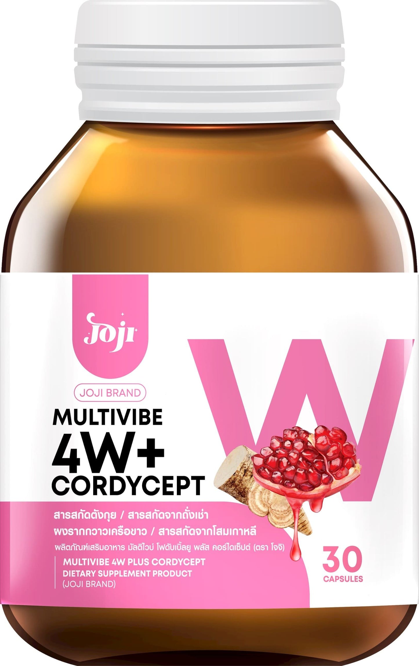 Joji Secret Young Multivibe 4W+ Cordycept Dietary Supplement – 30 Capsules | Women's Wellness + Cordyceps