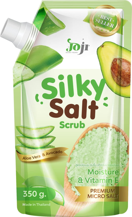 Joji Secret Young Silky Salt Scrub Aloe Vera & Avocado – Soothing & Moisturizing Body Scrub