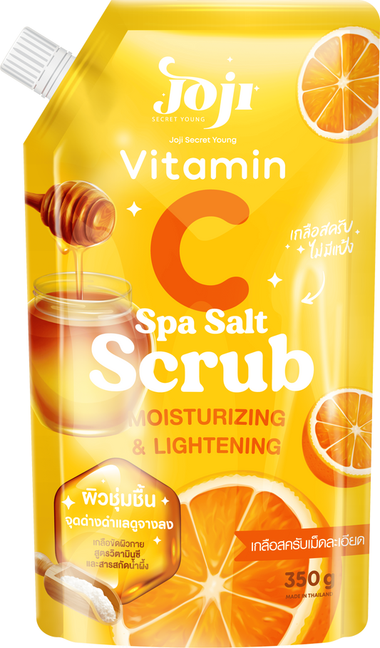 Joji Secret Young Vitamin C Spa Salt Scrub Honey & Lemon – Brightening & Exfoliating Body Scrub