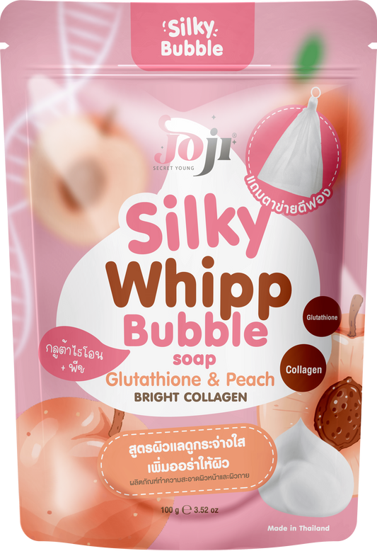 Joji Secret Young Glutathione & Peach Silky Whipp Bubble Soap – Whitening & Brightening Body Soap