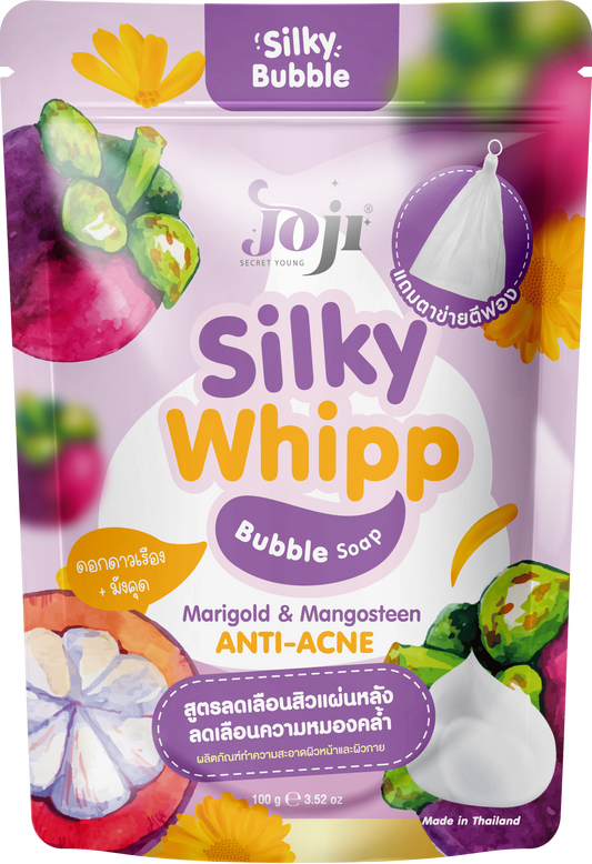 Joji Secret Young Marigold & Mangosteen Silky Whipp Bubble Soap Anti-Acne – Acne-Fighting & Brightening Body Soap