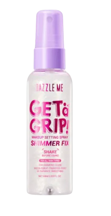 Dazzle Me Get a Grip! Makeup Setting Spray – Shimmer Fix | Long-Lasting Glowing Setting Spray