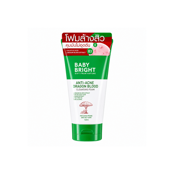 Baby Bright Anti-Acne Dragon Blood Cleansing Foam - 120g | Thai Aura - Thai Aura